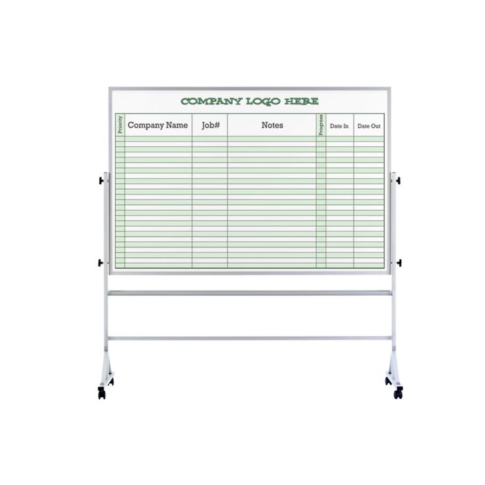 Portable Whiteboard With 1 or 2 Sided Printed Surface