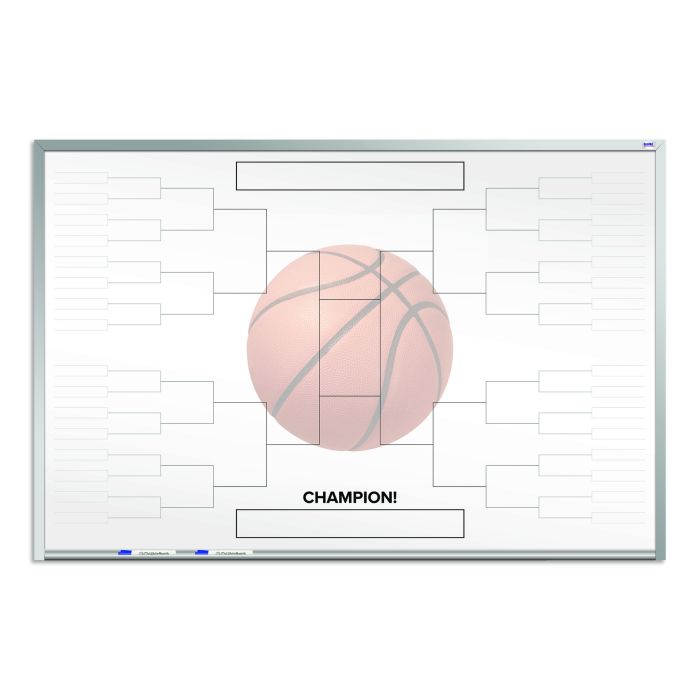 Basketball Tournament Bracket Dry Erase Board, 24" x 36"