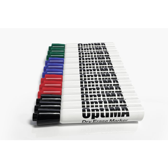 12 Pack Assorted Chisel Point Dry Erase Markers