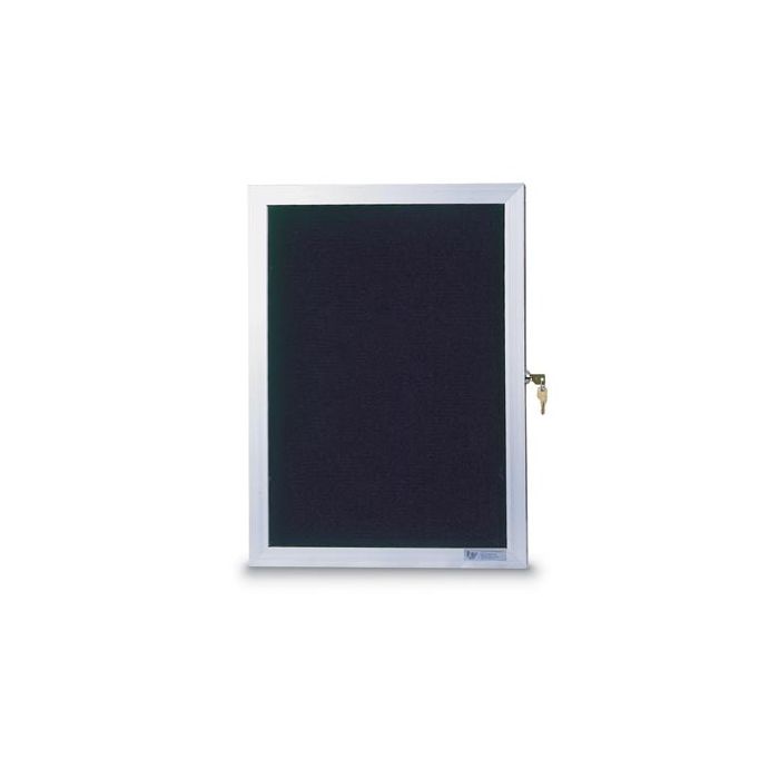 Ultra-Thin Profile Enclosed Bulletin Board with Clear Locking Door