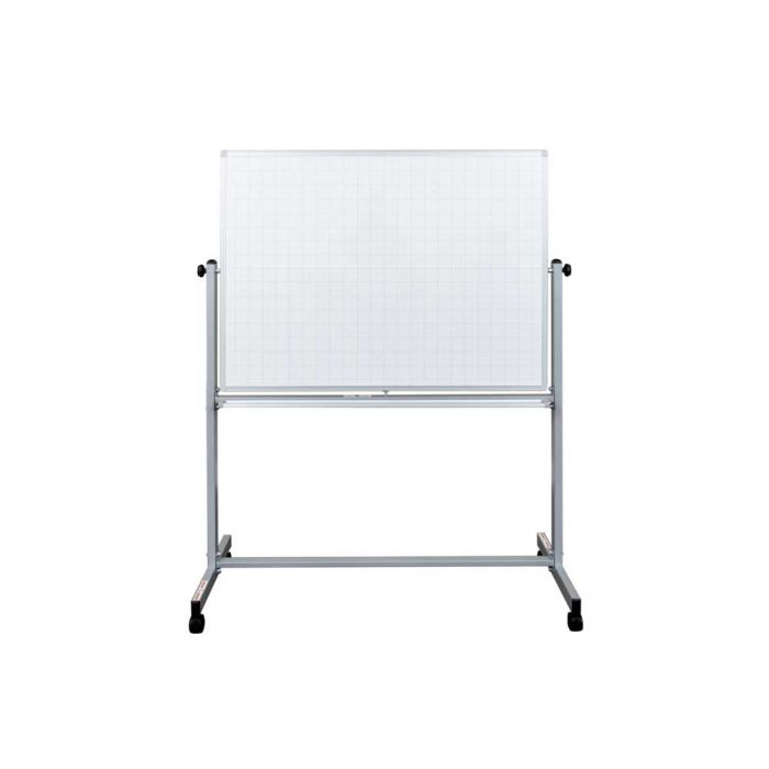 Free-Standing Painted Steel Whiteboard, Ghost Grid Pattern