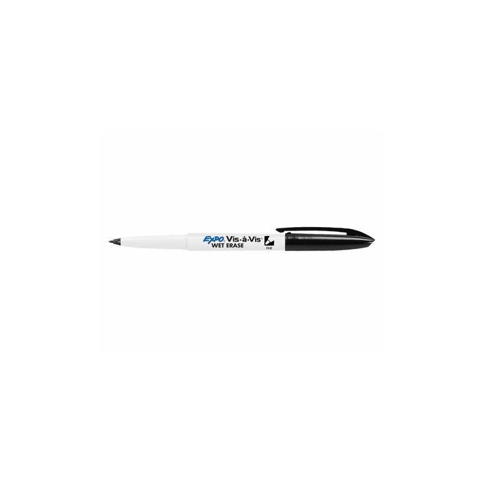 Damp Erase Marker, Fine Point, Black