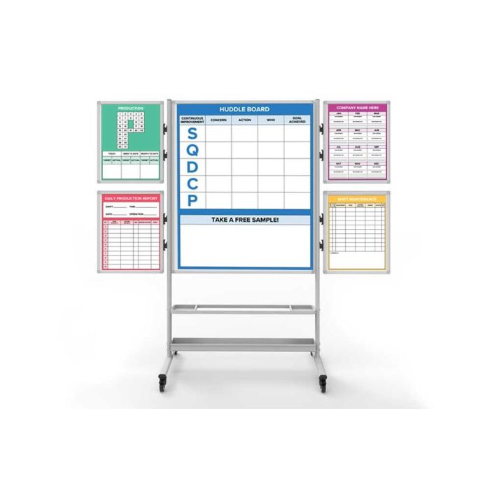 Mobile Multiboard Dry Erase Station