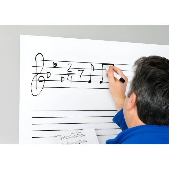 Opti-Print Peel And Stick Music Staff Dry Erase Wall Vinyl