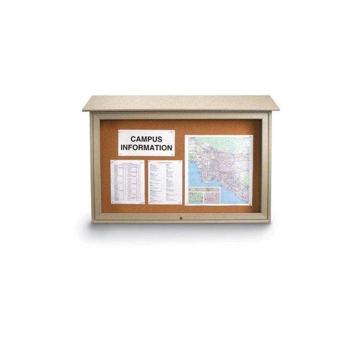 Outdoor Message Center with Top-Hinge Door