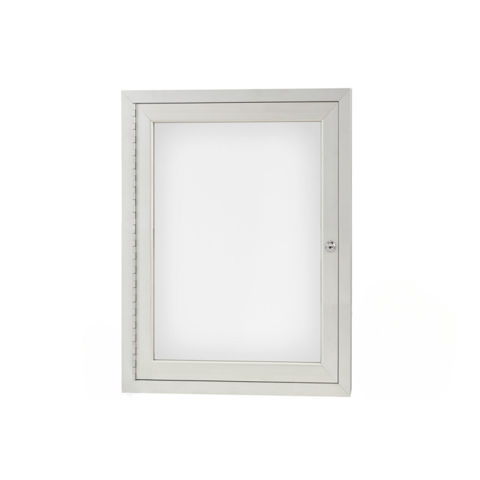 Indoor Enclosed Dry Erase Board Cabinets, Aluminum Trim