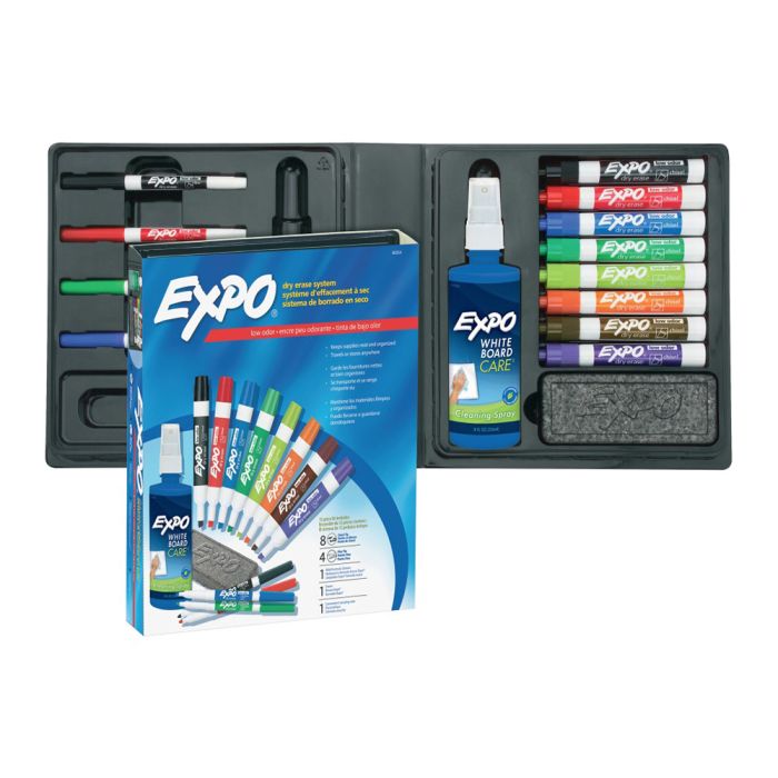 Expo® Low Odor Dry Erase Kit - 8 Chisel Tip and 4 Fine Point Dry Erase Markers
