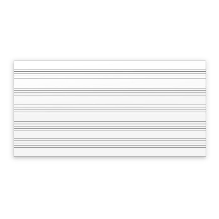 Magnetic Receptive Music Staff Print Dry Erase Panel, 4' x 8'