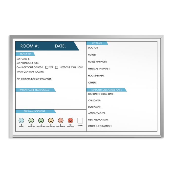 OptiMA® Stock Printed Hospital Magnetic Board